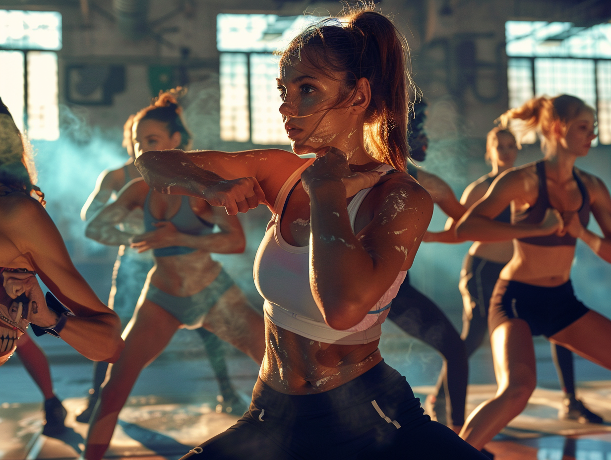 Активні люди різного віку займаються спортом на свіжому повітрі